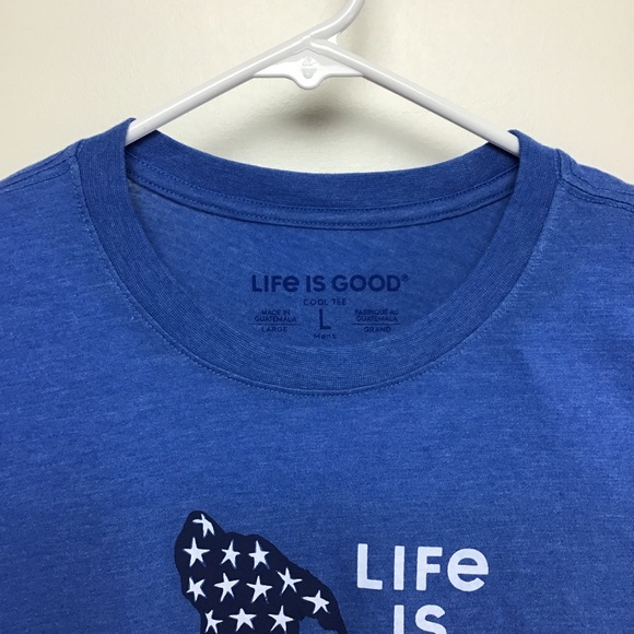 Life Is Good patriotic dog graphic long sleeve tee shirt L - Picture 3 of 10